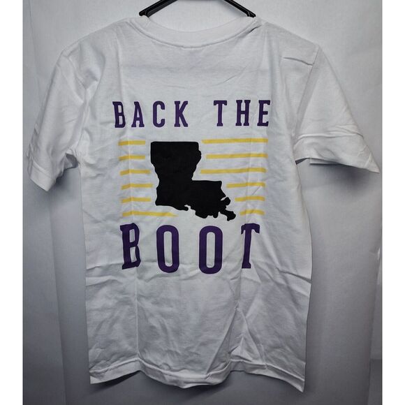 Barstool Sports Back The Boot LSU Louisiana State Tigers Pocket Tee S‎ USA Made - Picture 1 of 8